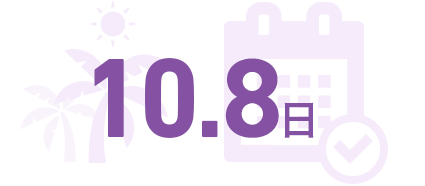 有休平均取得日数 11.4日